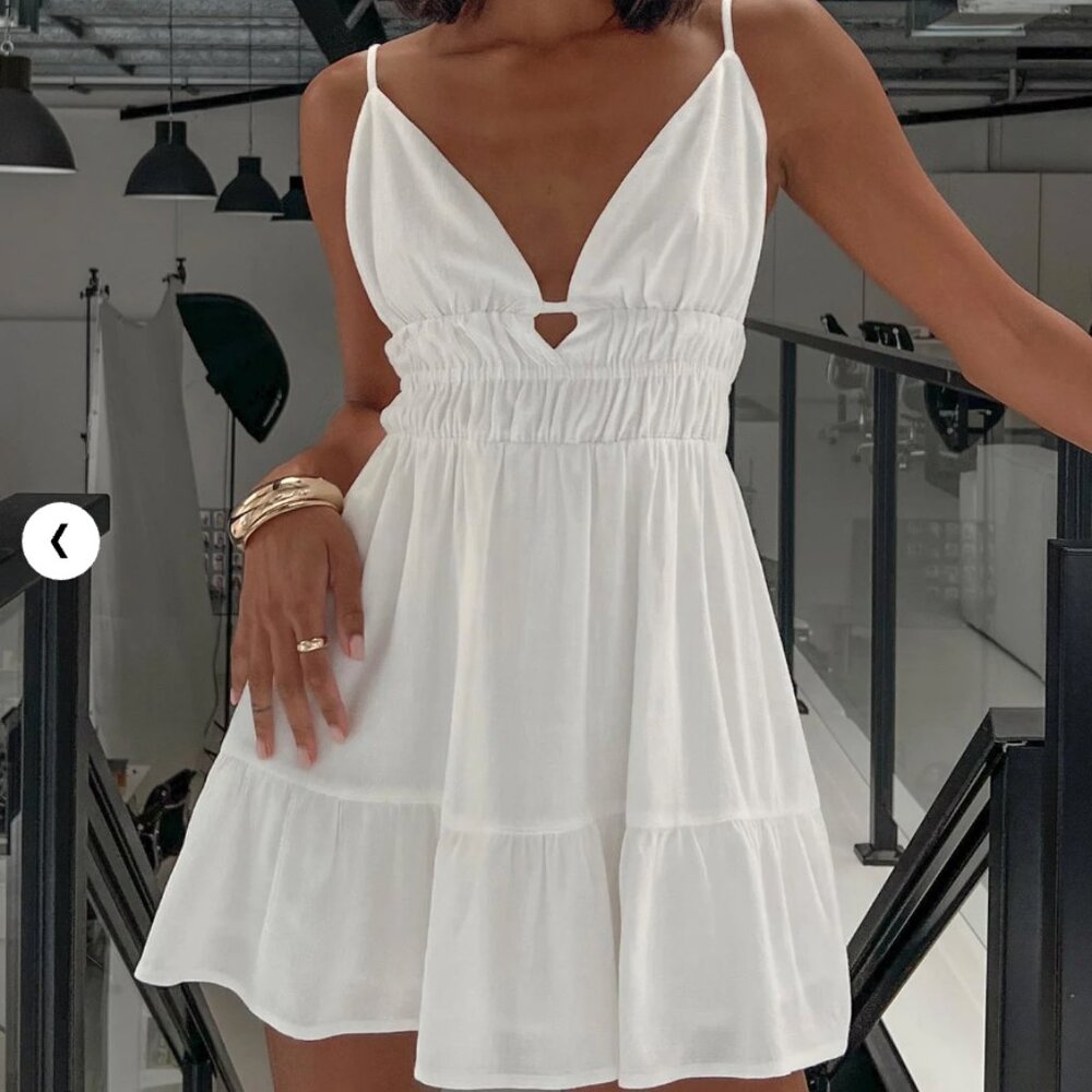 Princess Polly White Elpida mini dress white